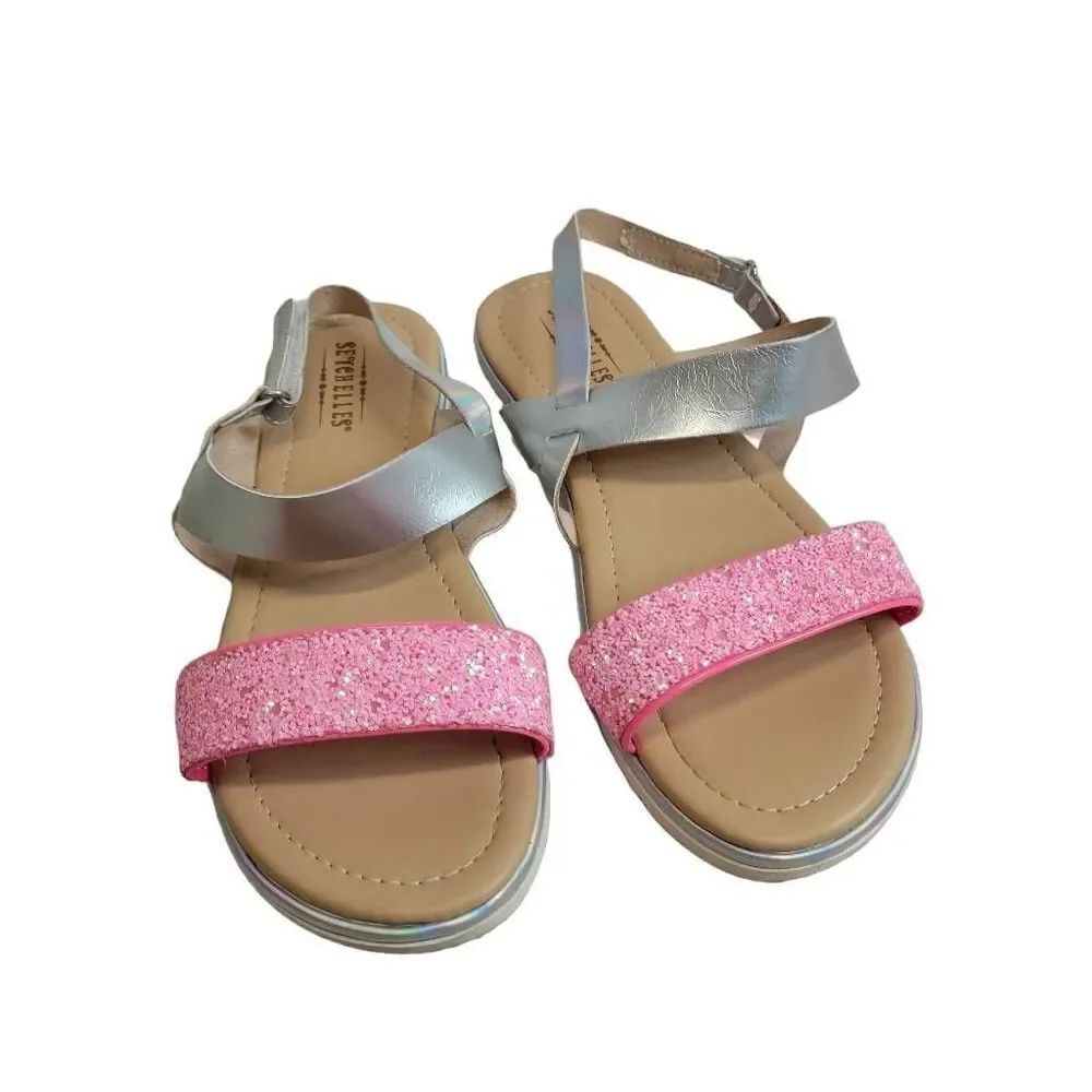 Seychelles pink silver sandals 3